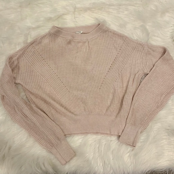 Garage Cropped Knitted Pink Sweater - Picture 1 of 1